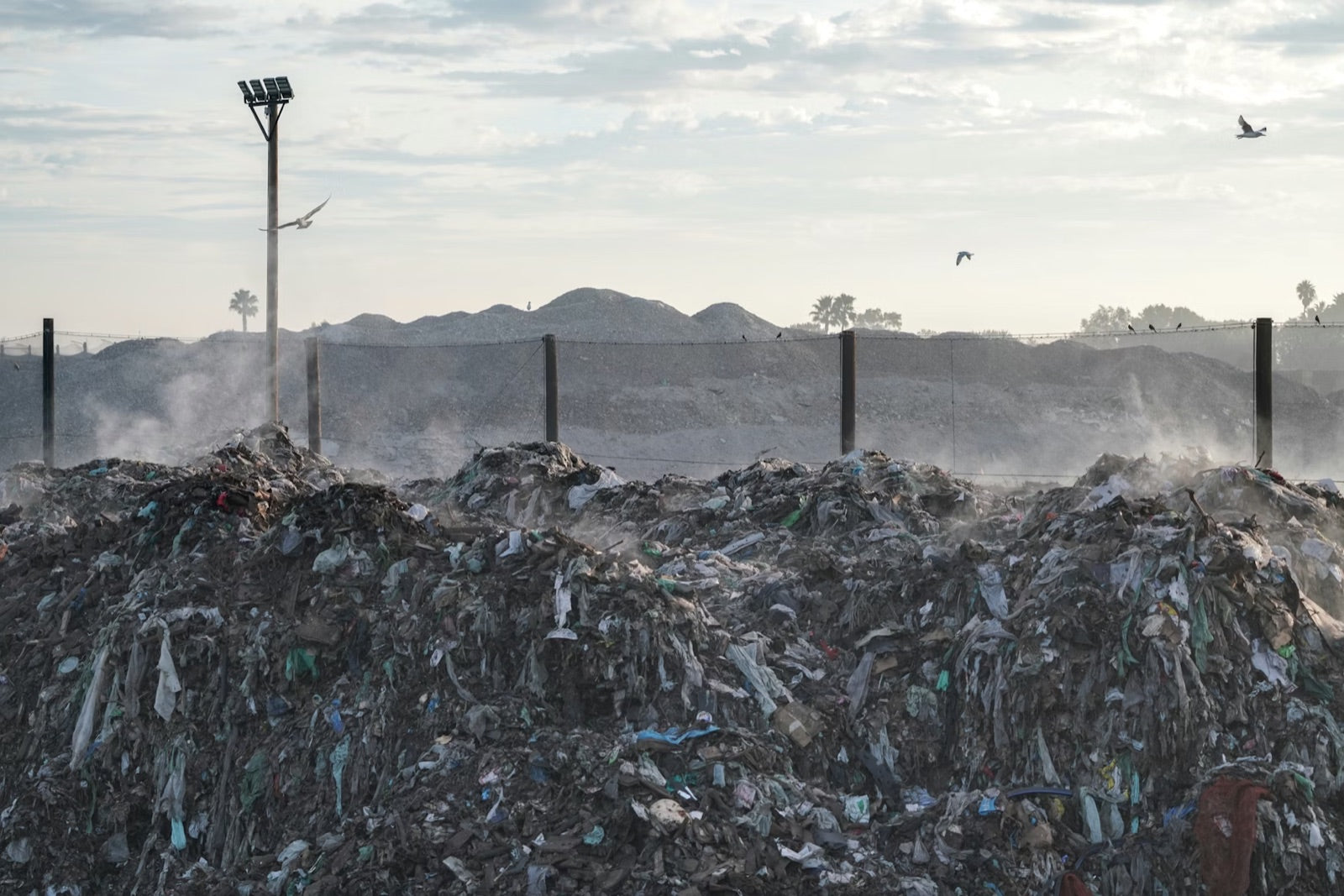 E-waste piling up at a landfill